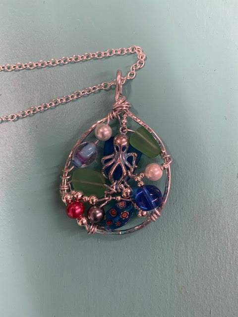 Beaded Octopus Life Necklace