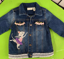 Load image into Gallery viewer, Kids&#39; Size 18 Months Embroidered Denim Jacket
